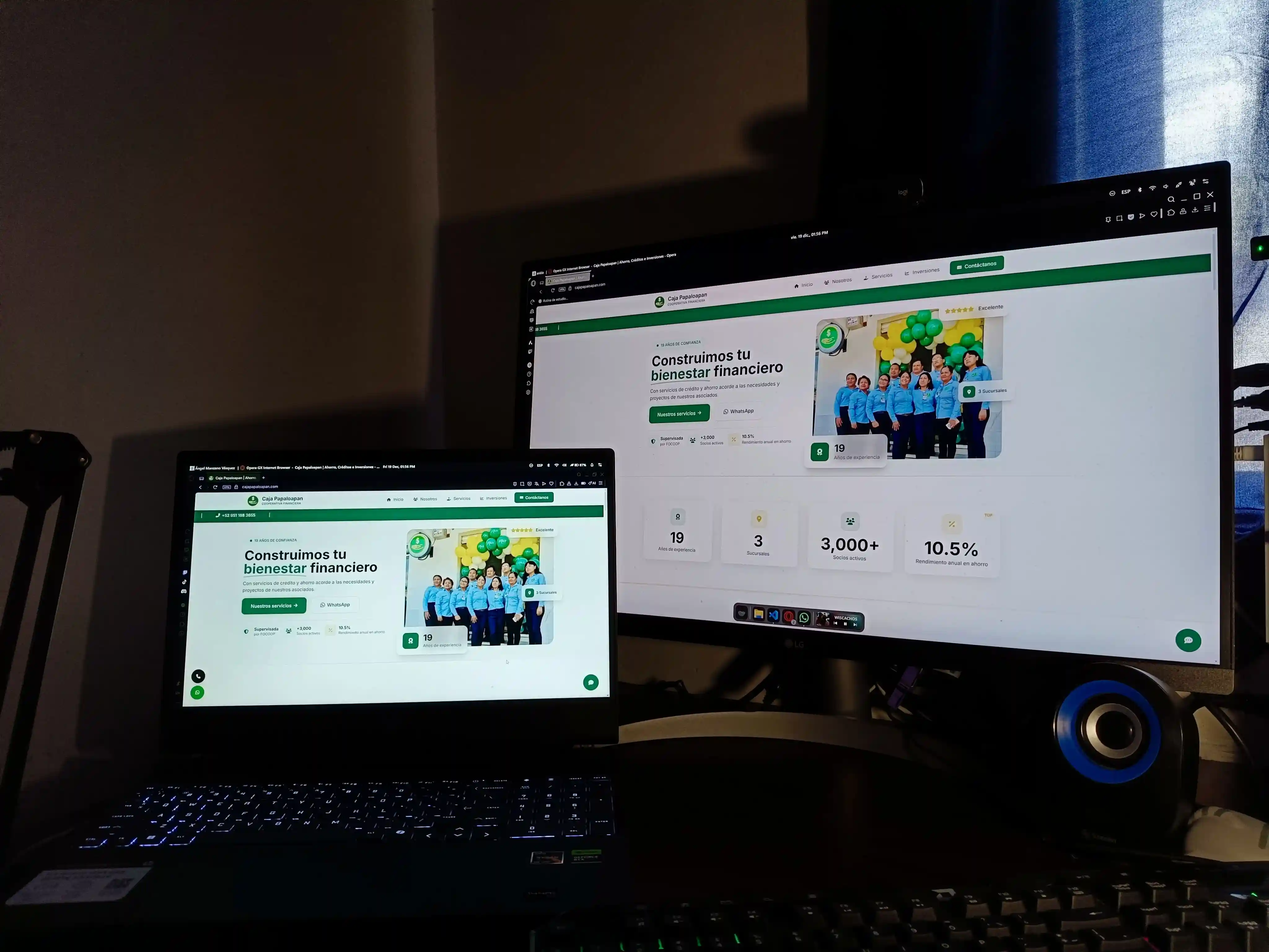 Sitio web de Caja Papaloapan - Cooperativa financiera diseñada por Tech 117